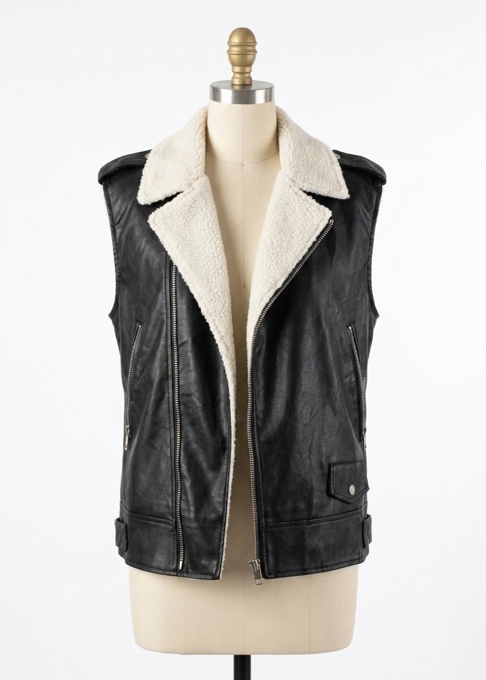 NEW PROMESA midnight drive motorcycle vest in black